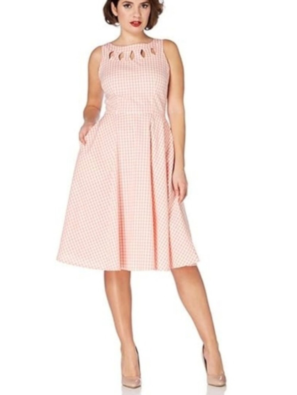 Voodoo Vixen Donna Gingham Fit and Flare Dress Size XL